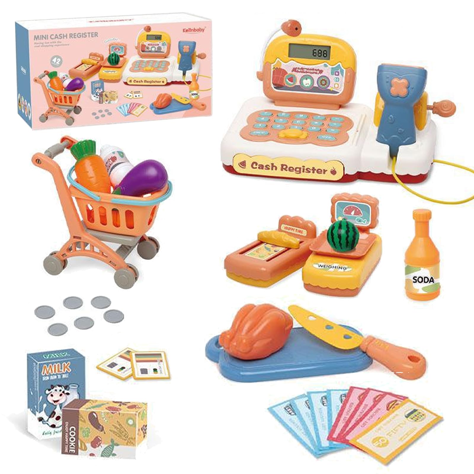 Магазин TOMMYFIELD Магазин Притворись Регистрация Магазин Магазин Опыт Притворись Играй Образовательная Игрушка Реалистичная (Магазин Магазин) [Продукт]