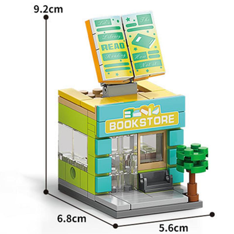НОВЫЙ DIY Косметика Магазин у дома Цветочный магазин Парикмахерская Пианино Игровой зал Фруктовый книжный магазин Строительные блоки Кирпичи Фильм Модель Игрушка