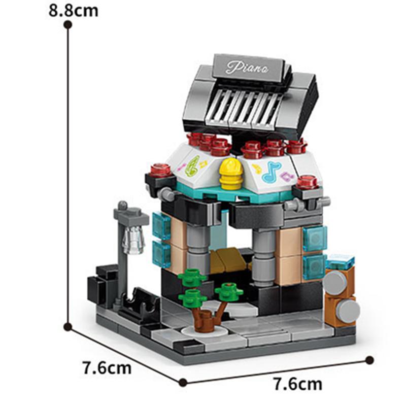 НОВЫЙ DIY Косметика Магазин у дома Цветочный магазин Парикмахерская Пианино Игровой зал Фруктовый книжный магазин Строительные блоки Кирпичи Фильм Модель Игрушка